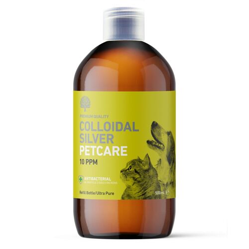 10ppm Crystal Clear Colloidal Silver PetCare Bottle 500ml