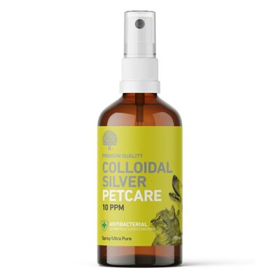 Spray PetCare all'argento colloidale cristallino da 10 ppm, 100 ml