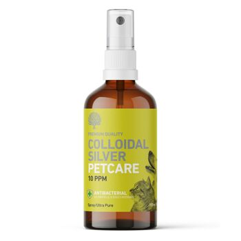 Spray de soin pour animaux de compagnie à l'argent colloïdal cristallin, 10 ppm, 100 ml 1