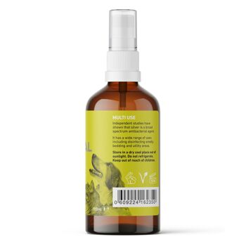 Spray de soin pour animaux de compagnie à l'argent colloïdal cristallin, 10 ppm, 100 ml 3