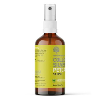 Spray de soin pour animaux de compagnie à l'argent colloïdal cristallin, 10 ppm, 100 ml 7