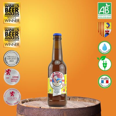 Cerveza rubia de Provenza - La Trop' rubia orgánica 5,5% 33cl