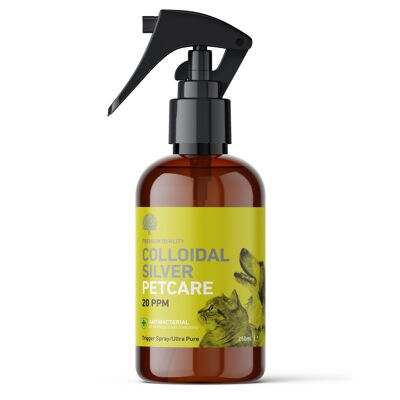 Spray activador PetCare de plata coloidal mejorada de 20 ppm 250 ml