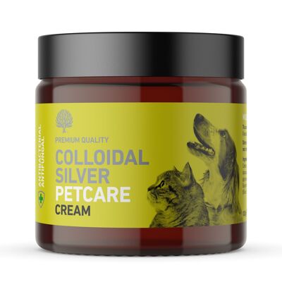 Crema para el cuidado de mascotas con plata coloidal calmante totalmente natural 100 g