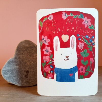 Valentinstag Hase Liebeskarte