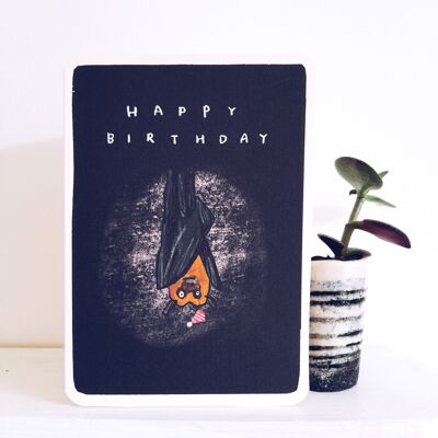 Carte de chauve-souris d'anniversaire