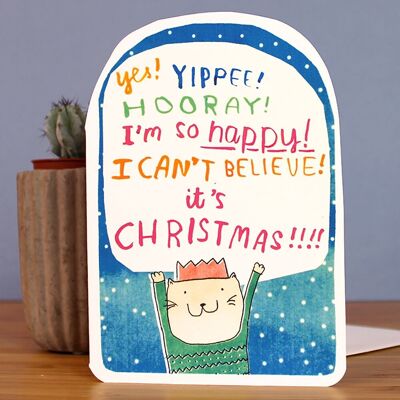 ¡Sí! ¡Ay! Hurra, es tarjeta de Navidad