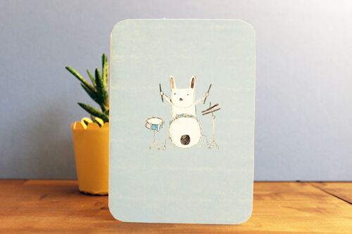 Bunny Drums Greeting Card