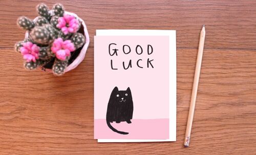 Good Luck Black Cat Card