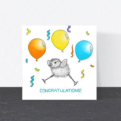 Linda tarjeta de felicitación - Chick // Tarjetas ecológicas // Tarjetas para niños