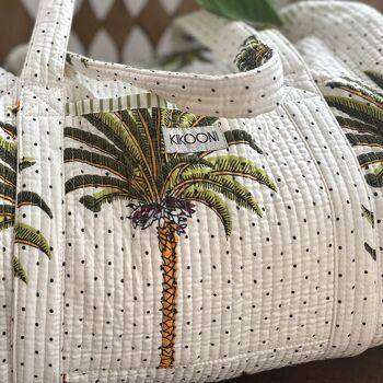 sac en coton fait main "Palmiers" 4