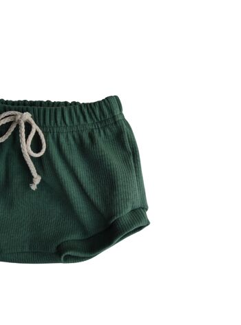 Short côtelé basique vert 2