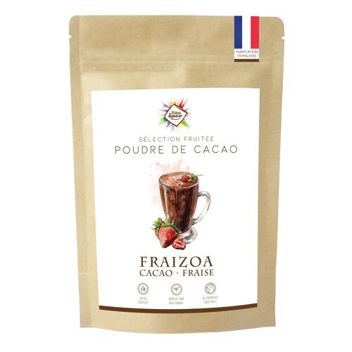 Fraizoa - Poudre de cacao  pour chocolat chaud à la fraise