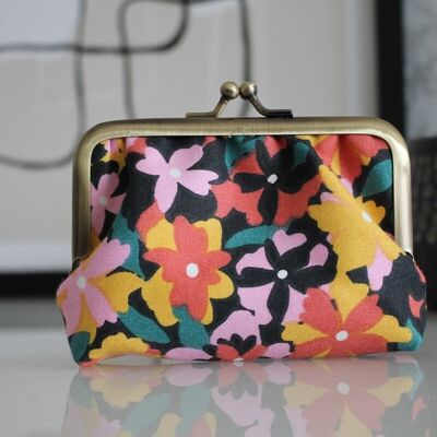 Borsa Ally con fiori rosa