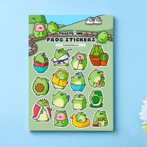 Frog Sticker Sheet | Cute Stickers