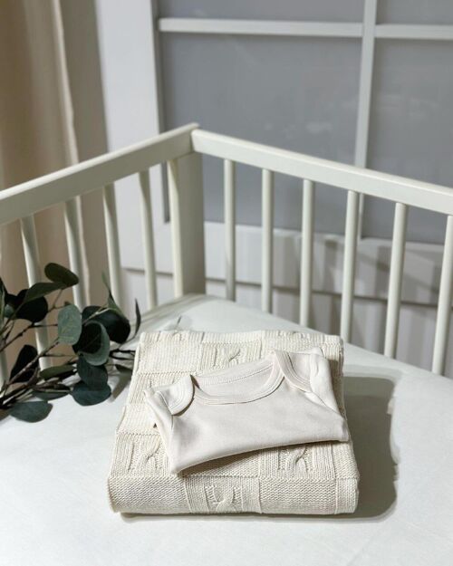 Organic Classic Baby Blanket 0-3M Onesie Perfect Gift Set