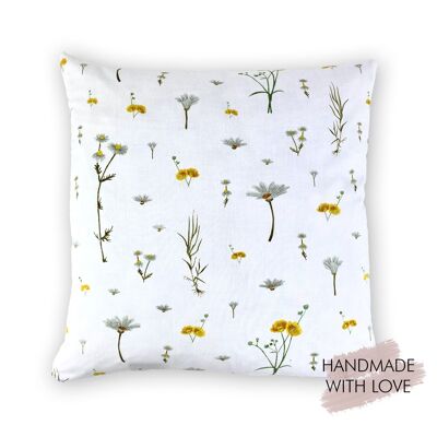 Housse de coussin fleur des prés 40x40cm