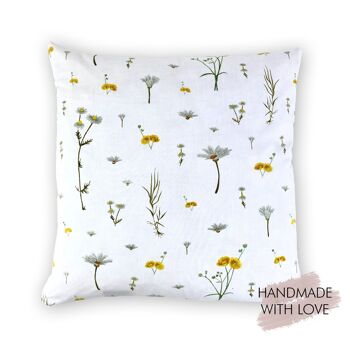 Housse de coussin fleur des prés 40x40cm