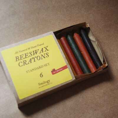 6 crayones de cera de abejas estándar