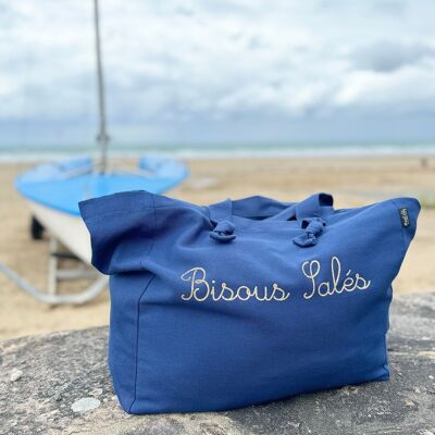 Bolso tote Lily azul marino “Salted Kisses”