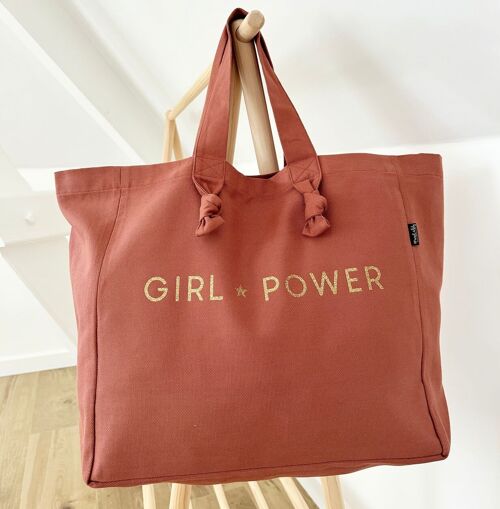 Cabas - Terra rosa - "Girl Power"