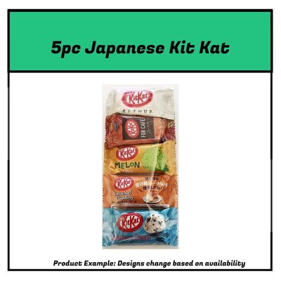 Paquete de regalo de catador Kit Kat japonés de 5 piezas