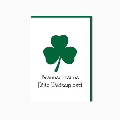 Lingua irlandese St.Biglietto per il giorno di San Patrizio