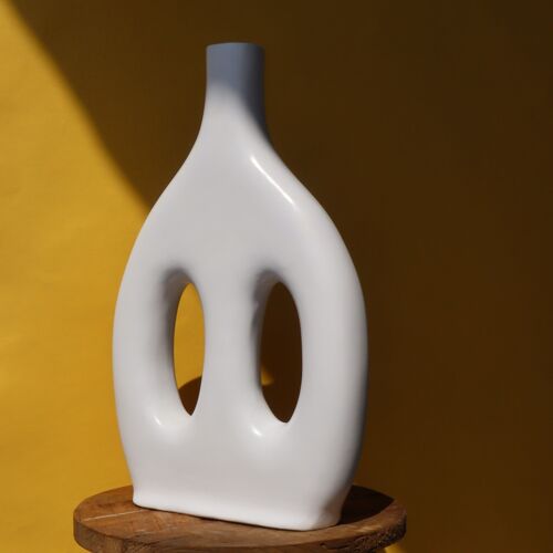 Vase Soliflore Artisanal - Blanc