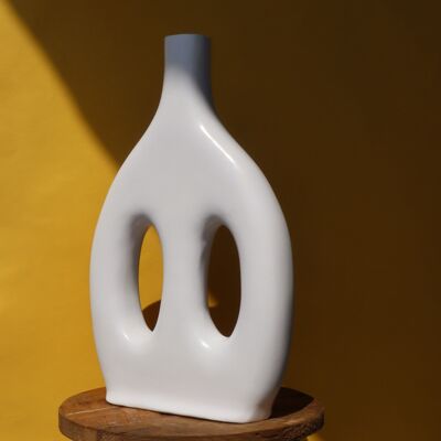 Artisanal Soliflore Vase – Weiß