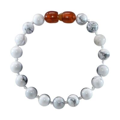 Natural stone baby bracelet - Howlite