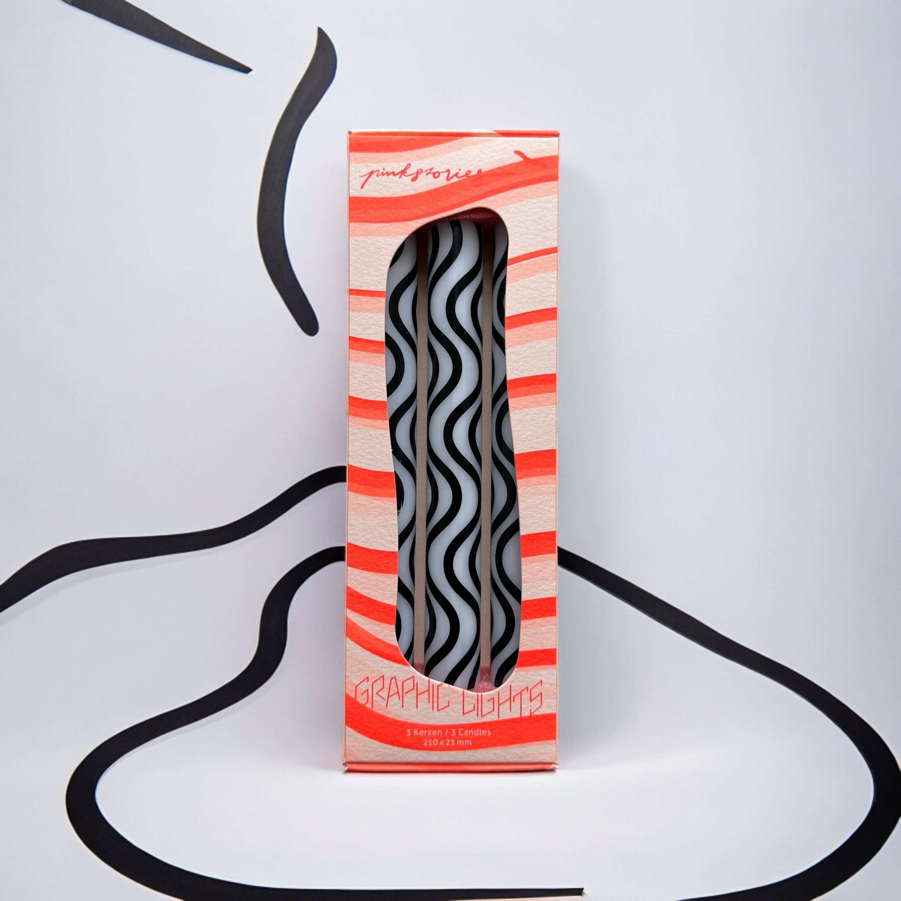 Lumières graphiques noires * Courbes (bougies)