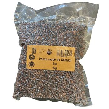 Poivre rouge de Kampot IGP - Bio - Premium - en grain 1 kg 1