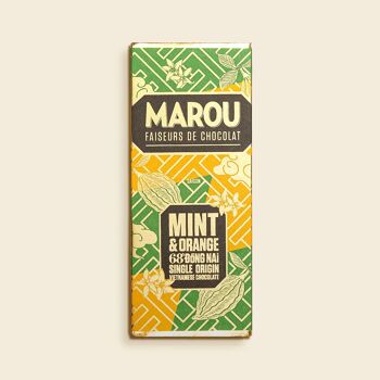 Mint & Orange Dong Nai 68% Mini Chocolate Bar – VIETNAM 24g (English version) 1