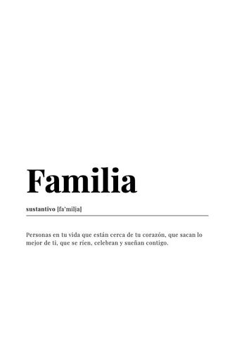 Dictionnaire espagnol Familia Impression artistique