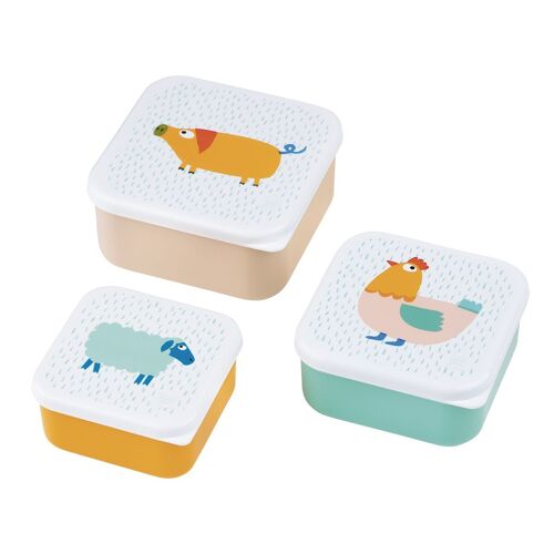 SET DE 3 LUNCH BOX LA FERME