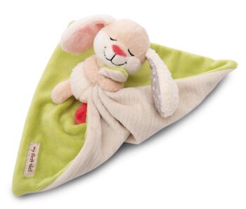 Doudou 22x22cm avec peluche lapin 12cm "Cuddly Dreams" sur carte d'en-tête 2