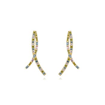 Boucles d'oreilles fleur dentelle-menthe 4