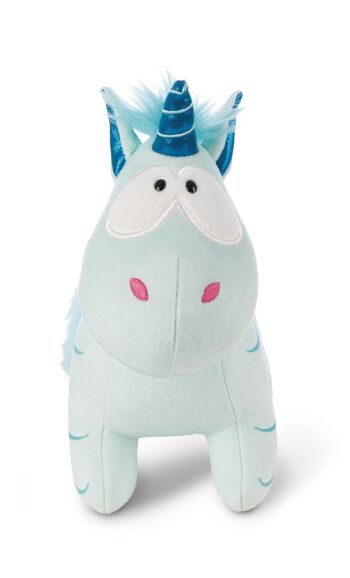 Peluche licorne Aquario 32cm debout VERT 3