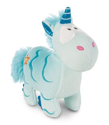 Peluche licorne Aquario 13cm debout VERT 1