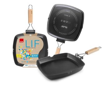 GRILL LIF POIGNÉE PLIABLE LISSE 20 CM - 407020 - IBILI