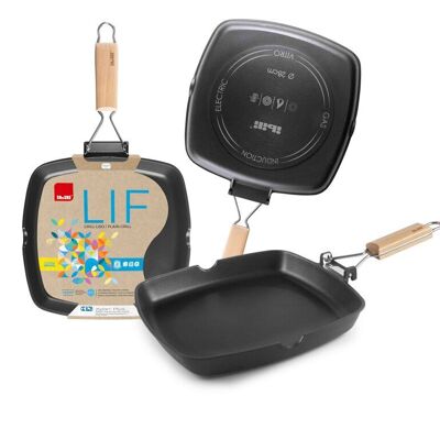 GRILL LIF MANICO PIEGHEVOLE LISCIO 28 CM - 407028 - IBILI