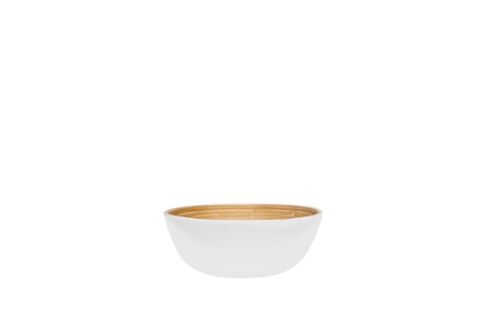 IBILI - Bowl de Bamboo Natural Blanco Mate 15x6 cms para Alimentos Secos - Elegancia y Sostenibilidad en tu Mesa