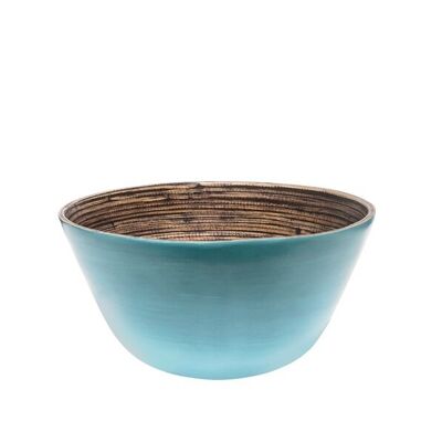 IBILI - Bowl de Bamboo Natural Turquesa Mate 25x13 cms para Alimentos Secos - Elegancia y Sostenibilidad en tu Mesa
