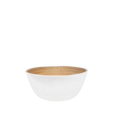 IBILI - Bowl de Bamboo Natural Blanco Mate 16x7,5 cms para Alimentos Secos - Elegancia y Sostenibilidad en tu Mesa