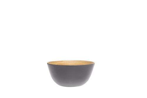 IBILI - Bowl de Bamboo Natural Gris Mate 16x7,5 cms para Alimentos Secos - Elegancia y Sostenibilidad en tu Mesa