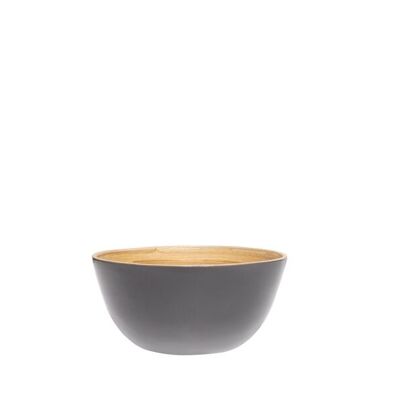 IBILI - Bowl de Bamboo Natural Gris Mate 16x7,5 cms para Alimentos Secos - Elegancia y Sostenibilidad en tu Mesa