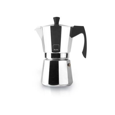 IBILI - Cafetera express Evva White, 6 tazas, 300 ml, Aluminio fundido, Apto para inducción