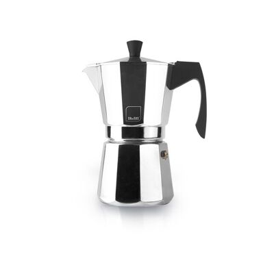 IBILI - Cafetera express Evva White, 9 tazas, 450 ml, Aluminio fundido, Apto para inducción