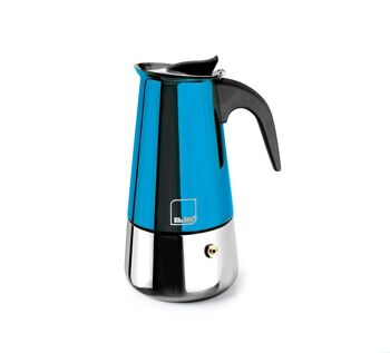 CAFETIÈRE EXPRESS INOX MOCA BLEU 6 TASSES - 629806 - IBILI 1