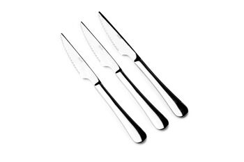 IBILI - Coffret de 3 Couteaux à Steak - Inox 2CR13 - 22 cm